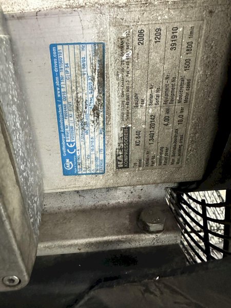5 HP KAESER KC 840 AIR COMPRESSOR: STOCK #77696