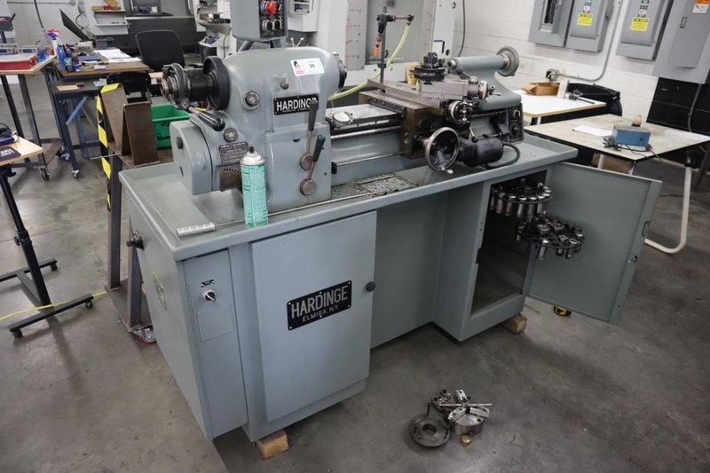 Hardinge HLV-H Toolroom Lathe, Variable Speed Spindle, Power Feeds, Threading, 5C Closer, Chucks- Auction Item