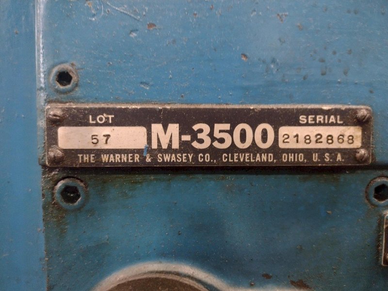 3A WARNER &amp; SWASEY MODEL #M3500 CROSS SLIDING TURRET LATHE: STOCK #15358