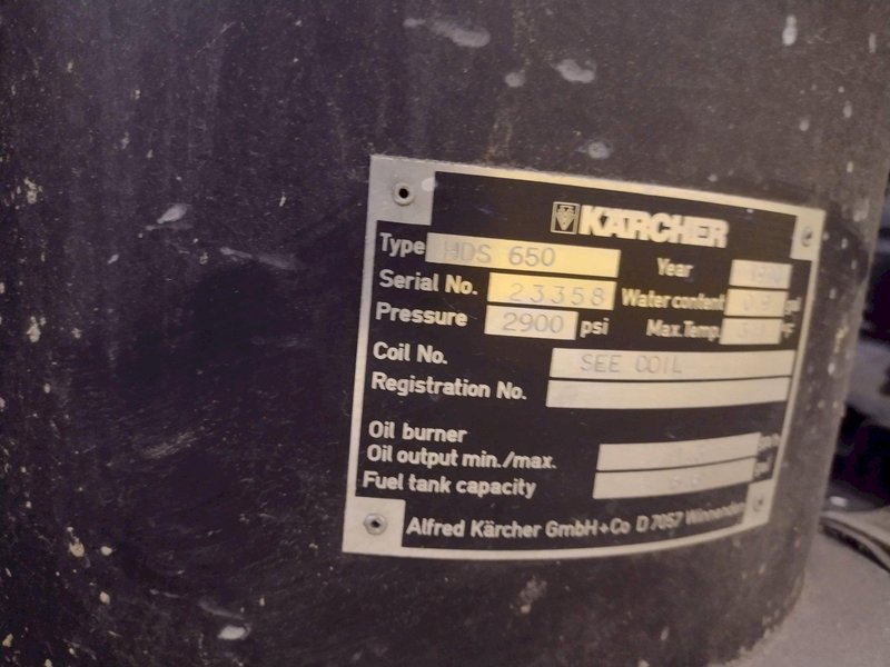 KARCHER MODEL #HDS650 HEATED PRESSURE WASHER: STOCK #23139