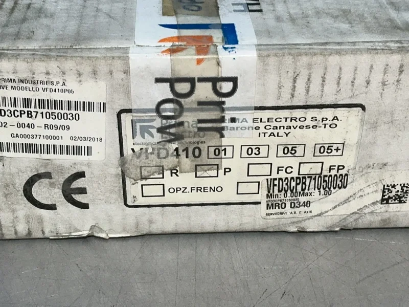 PRIMA ELECTRO SERVO DRIVE  -  VFD3CPB71050030