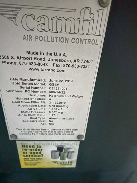 CAMIFIL FARR GOLD MODEL # GS4M AIR POLLUTION CONTRO WITH STAND: STOCK #78143