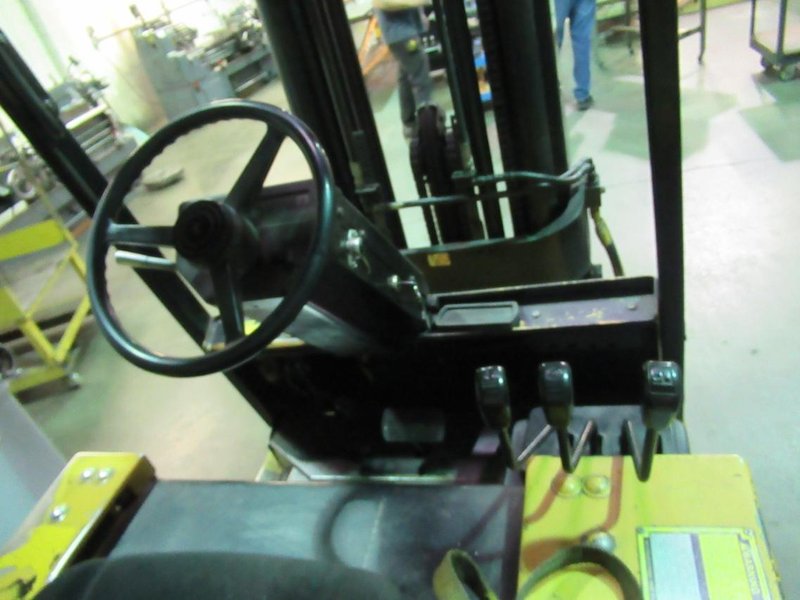 Caterpillar M50D-SA 5000 LBS Electric Forklift with Charger, Triple Mast, Cushion Tires, Side Shift, 48" Forks- Auction Item