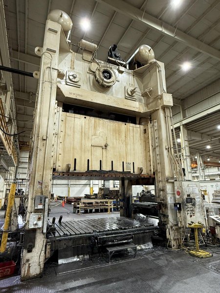 1000-ton Verson S4-1000-144-90T Straight Side Press - Used, Double Crank Stamping Press For Sale