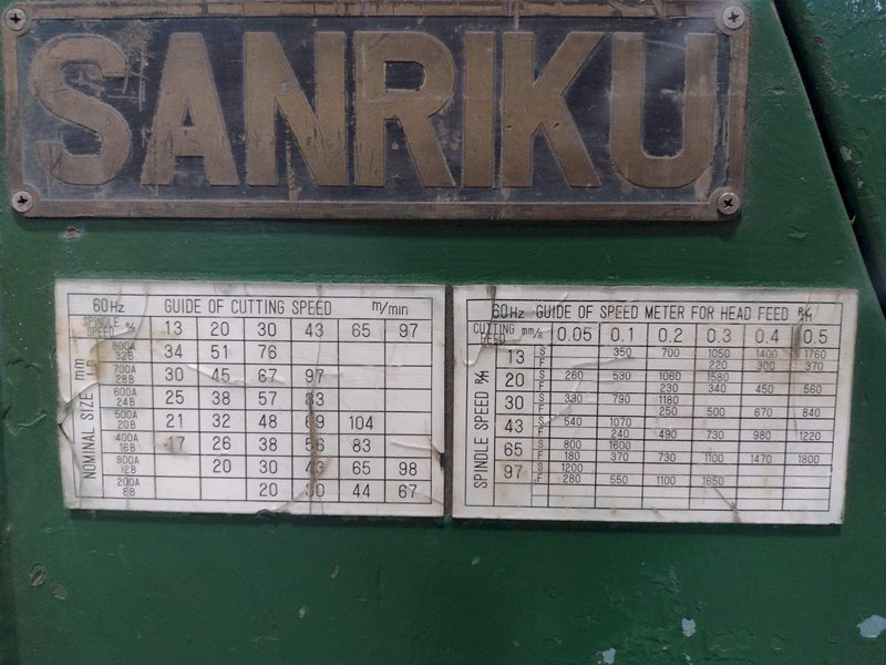 6&quot; TO 24&quot; SANRIKU MODEL #YS-800 HEAVY DUTY PIPE FACING MACHINE: STOCK #17948