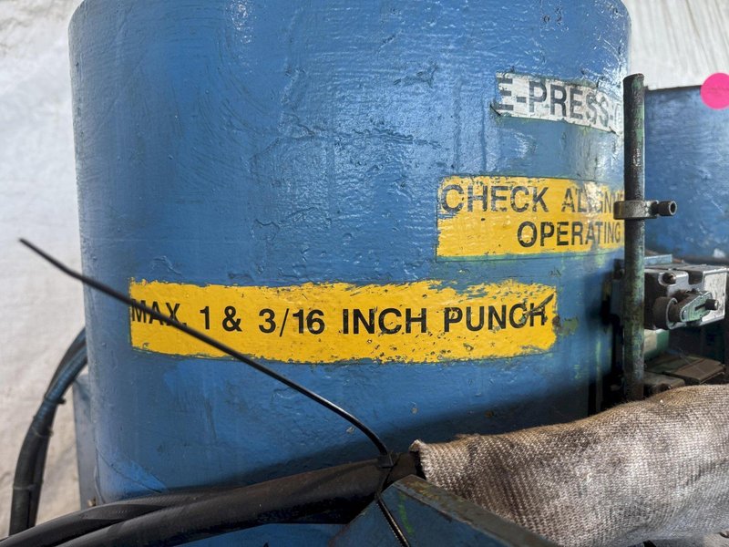 196 TON X 18” WIDTH X 1” FRANKLIN MODEL #B5196-20 AUTOMATIC HYDRAULIC SHEAR &amp; PUNCH MACHINE: STOCK #23392