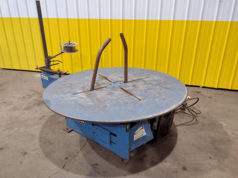 5,500 LBS X 48" AWC (ACCRA-WIRE CONTROLS) MODEL #F-200AF HORIZONTAL PALLET TYPE POWERED DE-COILER REEL: STOCK #19267