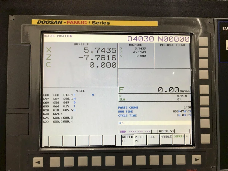 Doosan Puma 4100LB CNC Turning Center – 2017 15″ Chuck, Long Bed, Steady Rest Lathe