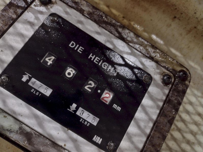 220 TON AIDA MODEL #PMX-LS-200H SSDC STRAIGHT SIDE PRESS, 7.87" STROKE: STOCK #22214