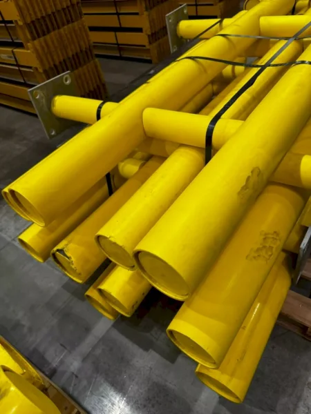 (20) 6' LONG x 42" HIGH IDEAL SHIELD TWO LINE PLASTIC COATED HEAVY DUTY GAURDRAIL BARRIER: YOBRO #24874