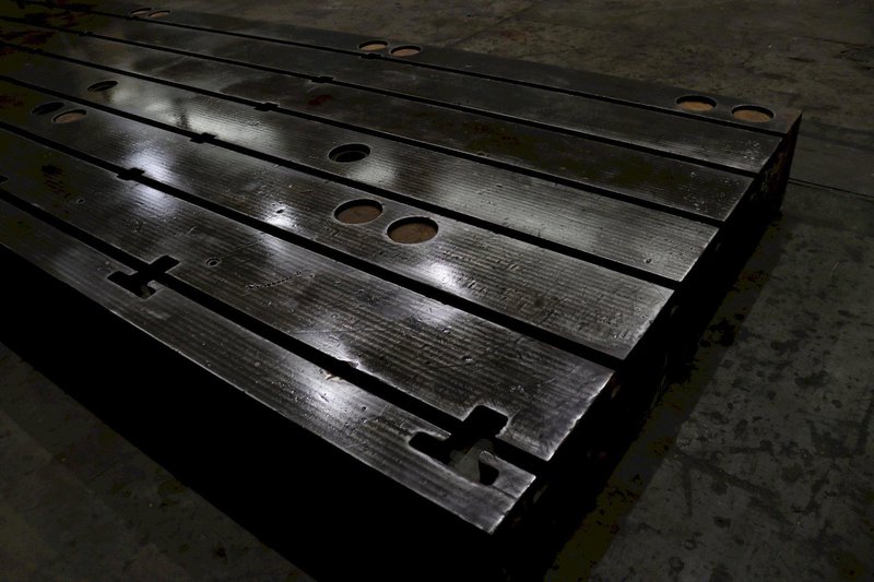 STEEL LAYOUT TABLE WITH T SLOTS: STOCK #73825