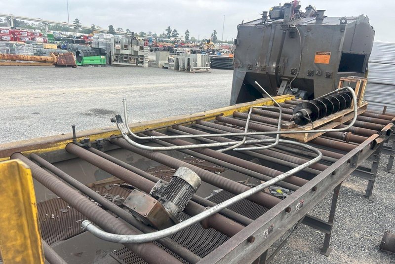 72" WIDE x 18" HIGH PANGBORN MODEL #ES1821-125 TOP &amp; BOTTOM PLATE SHOT BLAST MACHINE, WITH DUST COLLECTOR: YOBRO #25181