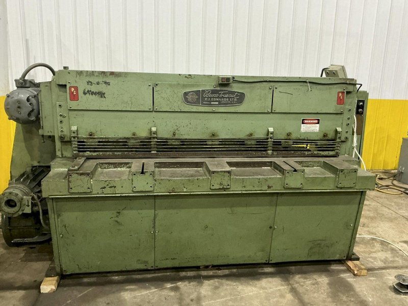 6' x 1/4" FJ EDWARDS MODEL TRUCUT HYDRAULIC SHEAR: YOBRO #24620