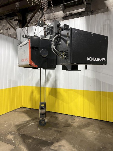 17.5 TON (2014) KONE-CRANES MODEL #CXT60410160P75GGN0S SINGLE GIRDER OVERHEAD CRANE HOIST &amp; TROLLEY: STOCK #18633