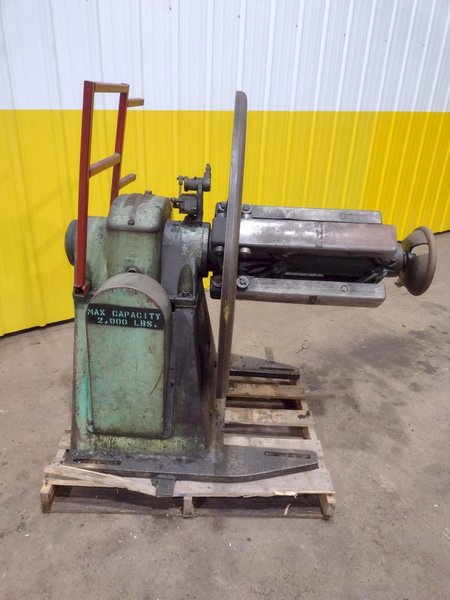2,500 LB  X 20&quot; LITTELL MODEL #25 MOTORIZED COIL REEL UNCOILER: STOCK #19534