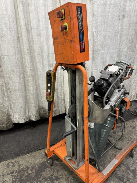 2" STEELMAX MODEL #SM-DBM50 DOUBLE SIDED BEVELING MACHINE: STOCK #77844