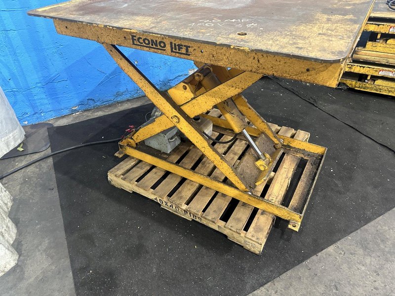 2000 LB  ECONO-LIFT HYDRAULIC SCISSOR  LIFT TABLES: STOCK #77594