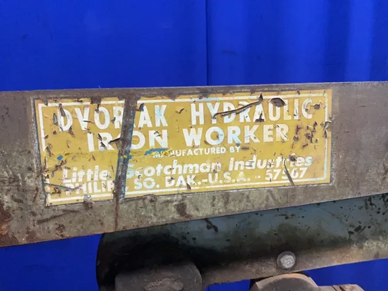 Little Scotchman Industries Hydraulic Iron Worker - 1983
