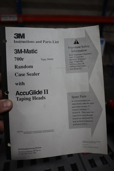 3M-Matic 700r Random Case Sealer with AccuGlide II Taping Heads- Auction Item