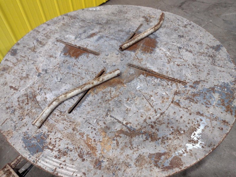 5,500 LBS X 48" AWC (ACCRA-WIRE CONTROLS) MODEL #F-200AF HORIZONTAL PALLET TYPE POWERED DE-COILER: STOCK #19258