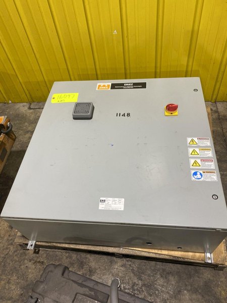 5610 LB ERIEZ MAGNETICS CRANE LIFTING MAGNET ON SPREADER BAR STOCK 16097