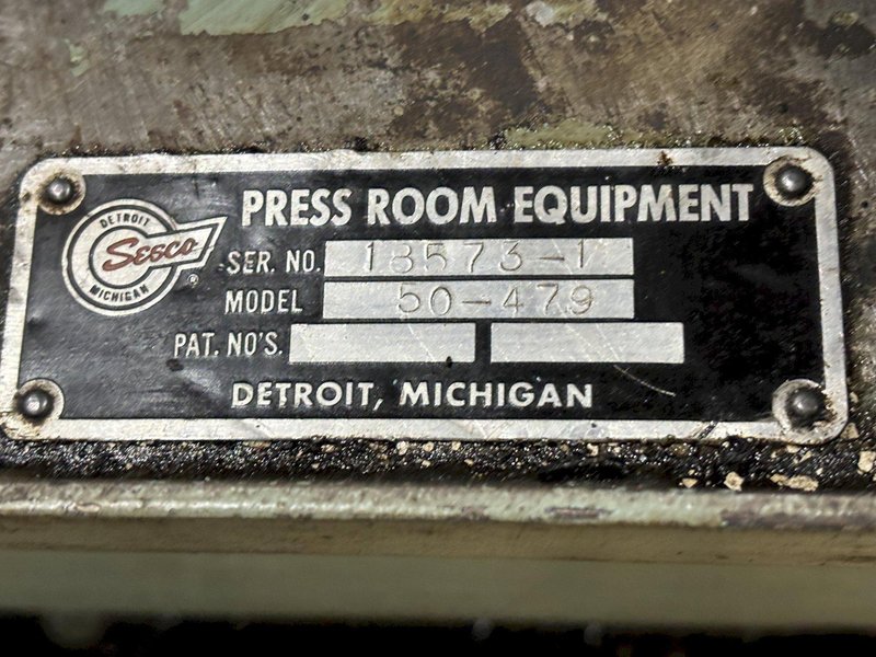 30,000 LB X 60" SESCO MODEL #55-523 MOTORIZED COIL REEL UNCOILER W/ COIL CAR: STOCK #21952