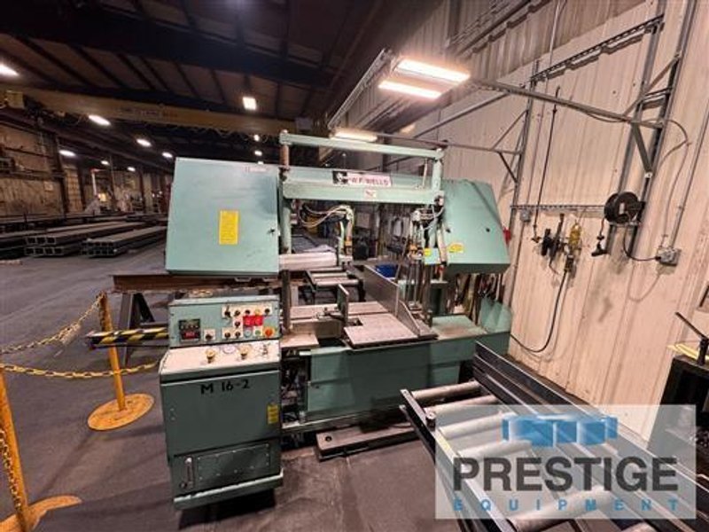 W.F Wells M-16-2 16" x 26" Hydraulic "Twin-Post" Miter Horizontal Bandsaw