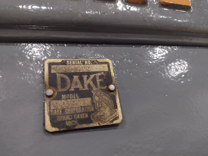 125 TON X 48" DAKE H-FRAME HYDRAULIC PRESS: YOBRO #24587