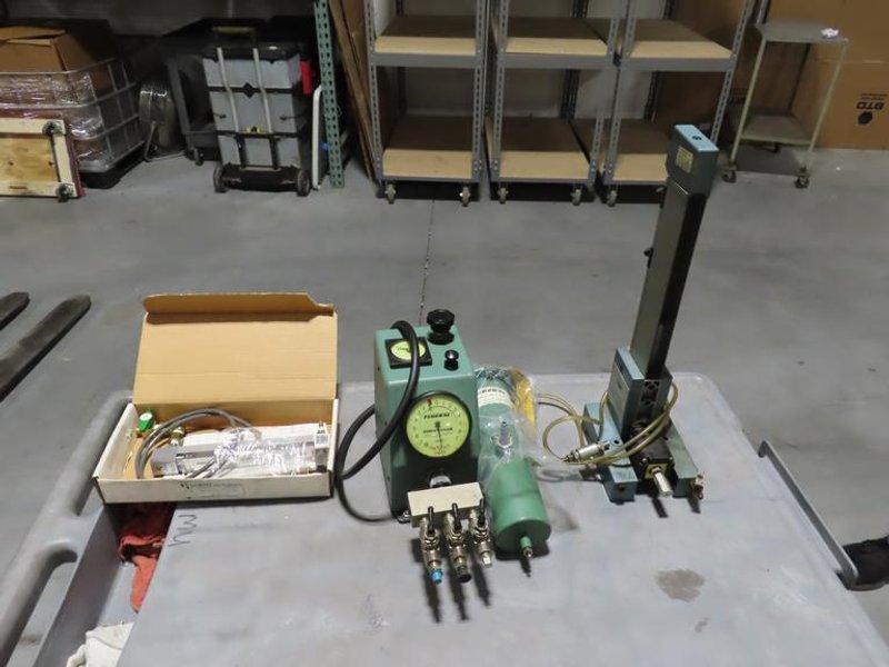 Sheffield Precisionaire Air Gauge, Federal Dimensionair Air Gauge to 0.00002", Federal AFL-9 R-2 Oil/Water Seperator and Accucal Flowmeter- Auction Item
