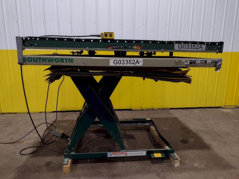 3,000 LBS 72" X 48" SOUTHWORTH LIFT TABLE W/ ROTATING TOP: STOCK #20938
