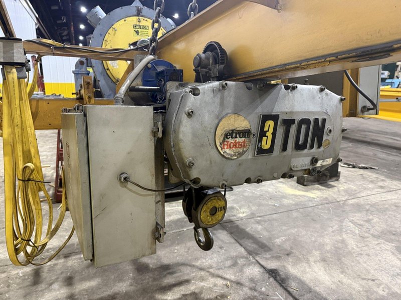 3 TON X 20' X 60' OSBORN SINGLE GIRDER CRANE SYSTEM, FREE STANDING, DETROIT HOIST: YOBRO #24535