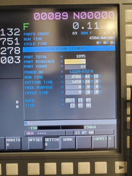 Enshu GE480H HMC, 2019 – TSC, Renishaw Probe, Full 4th Axis