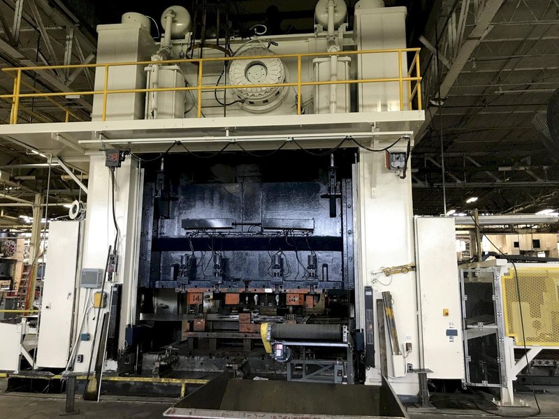 1250 TON x 60&quot; WIDE X .25&quot; X 50,000 LB NIAGARA PRESS BLANKING LINE WITH 2019 HERR VOSS LEVELER: STOCK #18379