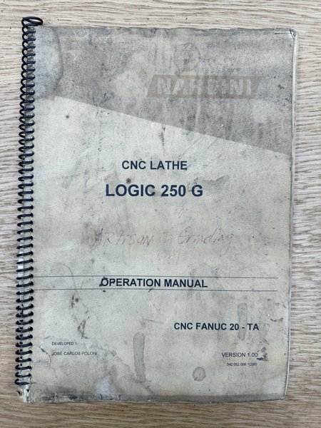20" X 80" NARDINI MODEL LOGIC 250G CNC FLAT BED LATHE TURNING CENTER, 3.125" HOLE: STOCK #19739