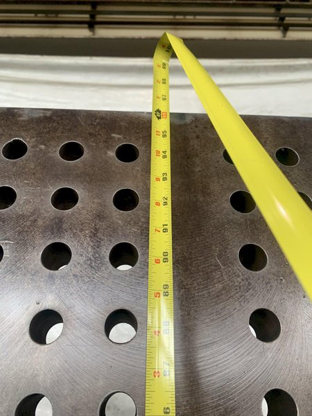 32&quot; WIDE X 96&quot; TALL X 48&quot; DEEP DRILLED AND TAPPED ANGLE PLATE. STOCK # 0365124