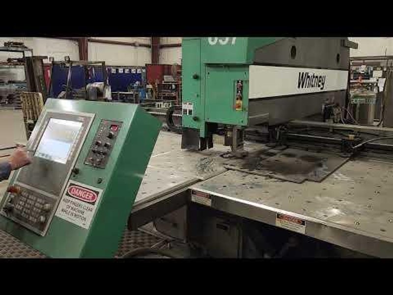 USED WHITNEY HYDRAULIC CNC 40 TON PUNCH 130 AMP PLASMA MODEL 657, Year: 2012