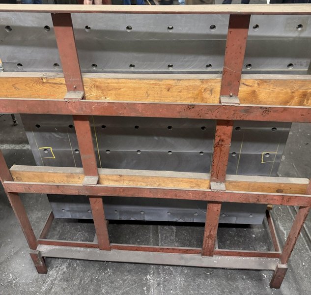 48" X 48" X 36" ANGLE PLATE &amp; METAL STAND. STOCK # 0544726