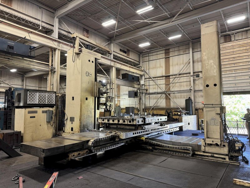 6&quot; GIDDINGS &amp; LEWIS H60-T CNC 4-AXIS HORIZONTAL BORING MILL WITH POWERED TAILSTOCK. STOCK # 1002025