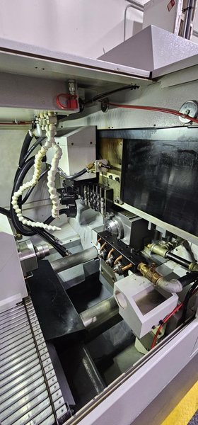 Citizen Model A32-2M7P, 7 Axis Swiss Style Lathe, 2015 –  Edge C-332 Bar Feeder, CB 510 Mist Control