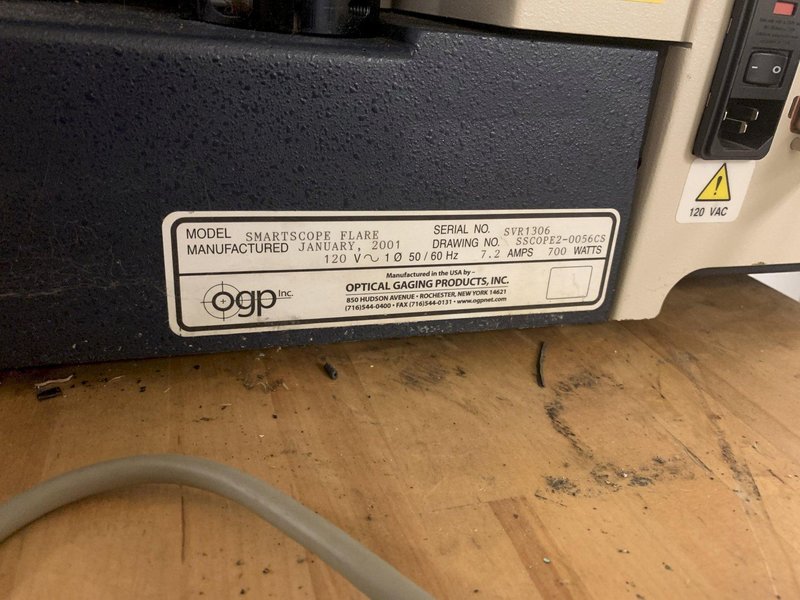 OGP Flare Smartscope Video Measuring Machine, S/N SVR1306, New January 2001.  (Availability Pending) 
