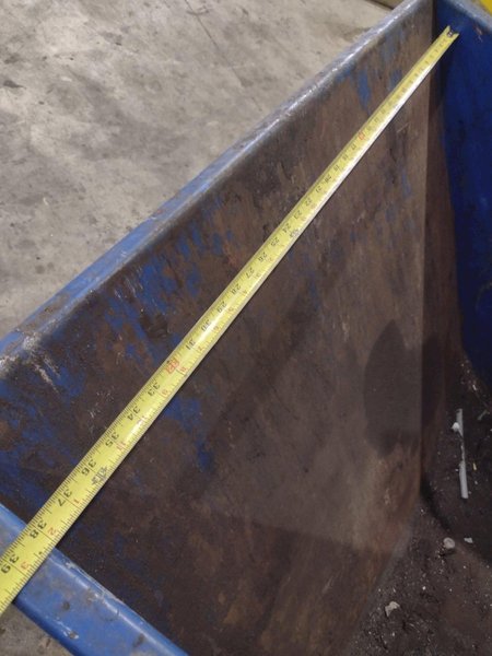 1 YARD X 6,000 LBS VESTIL MODEL #D-HOP-100-HD SELF DUMPING HOPPER: STOCK #22488