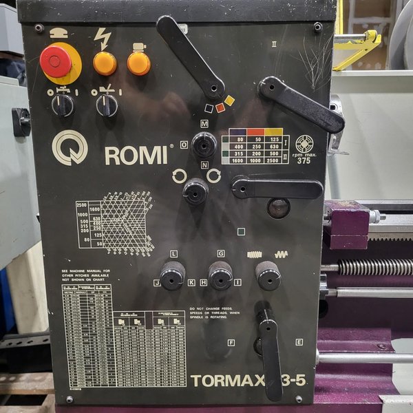 Bridgeport Romi Tormax 13-5 Engine Lathe