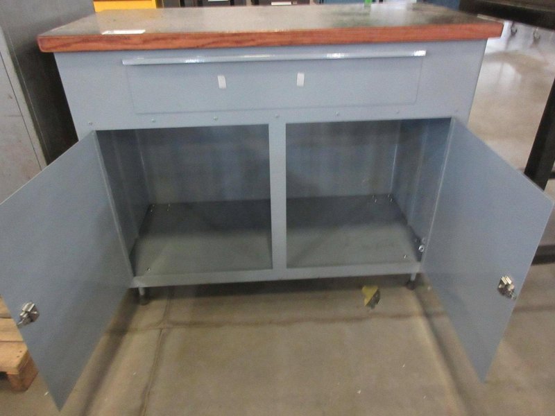 Shipping Desk, Metal with Laminate Top, 1-Drawer, 2-Door- Auction Item