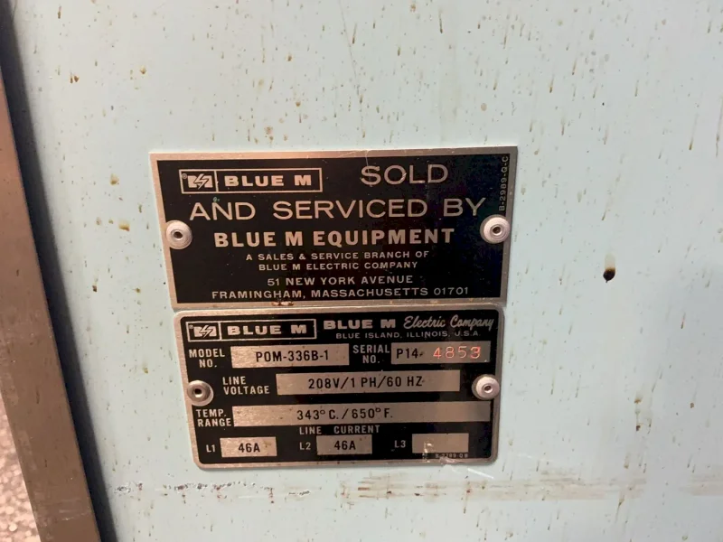 BLUE M 650* F / 343* C ELECTRIC OVEN  -  POM-336B-1