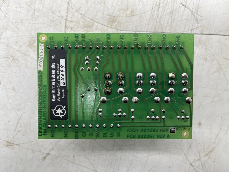 PCB 822367 REV A CINCINNATI INC - FM GUARD - ASSY 821293 REV C STOCK #16311