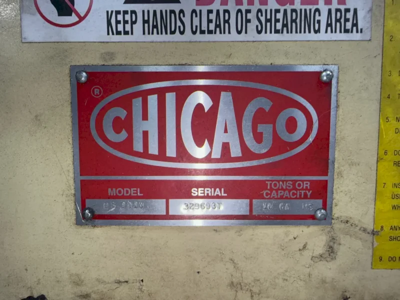 CHICAGO 10 GAUGE / 120” SHEAR   -  HS1010