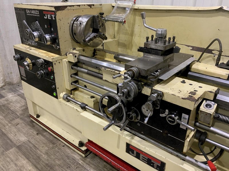 14" X 60" JET MODEL #GH-1460ZX GAP BED ENGINE LATHE: STOCK #80747
