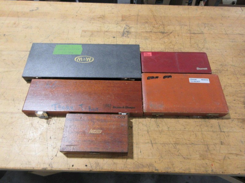 Depth Micrometer sets 0 - 12" Ranges, Various Brands, M&amp;W, Lufkin, Brown &amp; Sharpe, Starrett- Auction Item