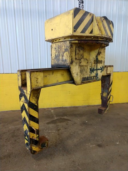 35,000 LB 17.5 TON X 34&quot; TO 76&quot; X 60&quot; OD BRADLEY CRANE MOTORIZED COIL GRAB: STOCK 13246