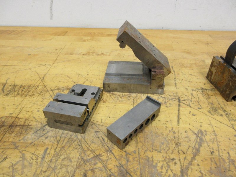 Adjustable 4" x 2" Sine Plate, 2" Tool Maker Vise, 1" x 3" Sine Bar, Vee-Blocks, All Shop Made with 2 Mighty Mag Bases- Auction Item